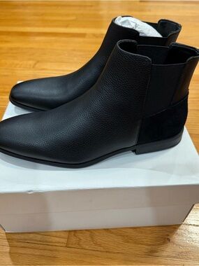 Calvin Klein Black Leather Boots
